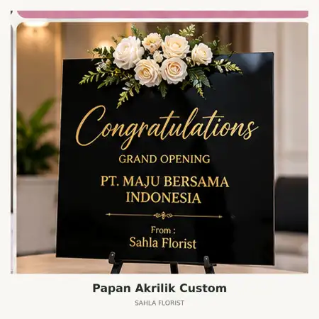 Papan Bunga Akrilik Banyuasin